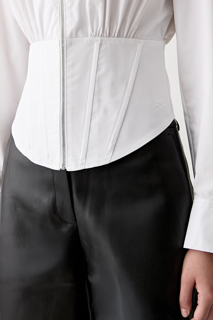 Karl Lagerfeld πουκάμισο γυναικείο βαμβακερό B3W11020 λευκό