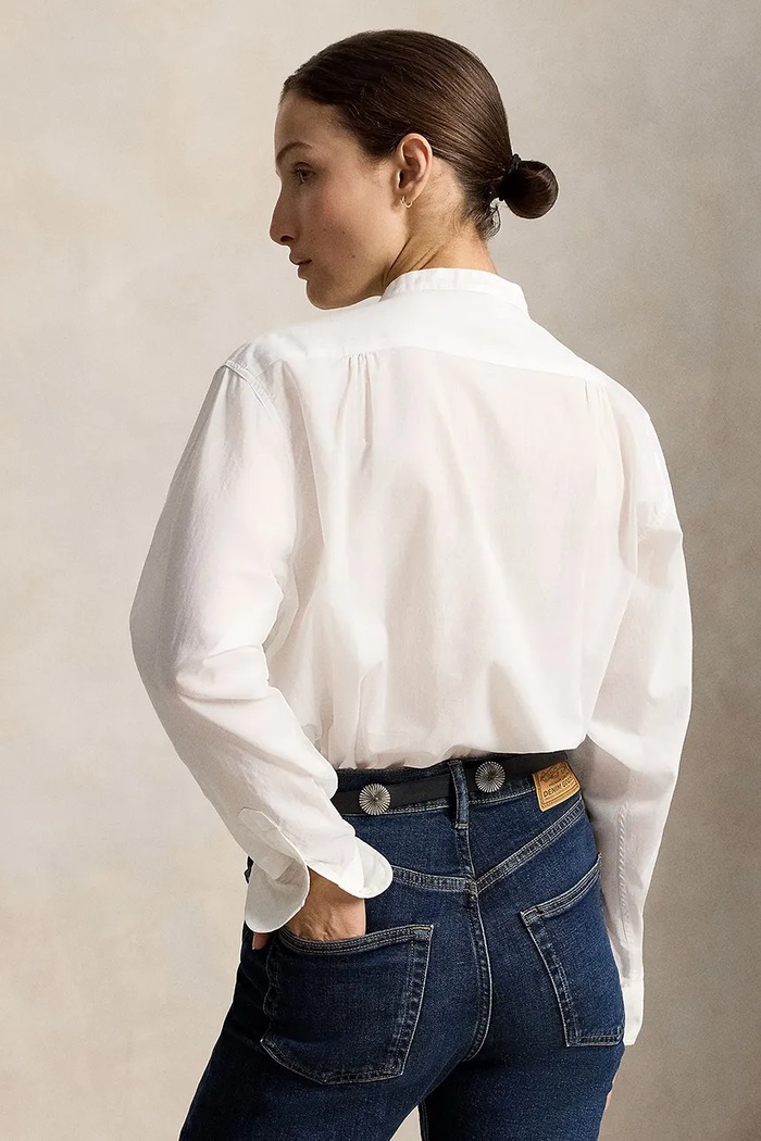 Polo Ralph Lauren koszula damska bawełniana 211B23867 biały AW26