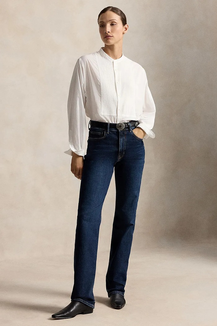 Odzież Polo Ralph Lauren koszula damska bawełniana 211B23867 biały