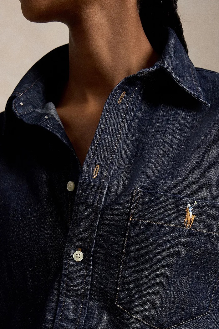 Polo Ralph Lauren koszula damska jeansowa granatowy 211B17136