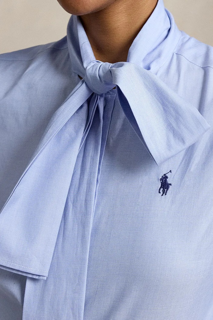 Polo Ralph Lauren koszula damska bawełniana niebieski 211B17147