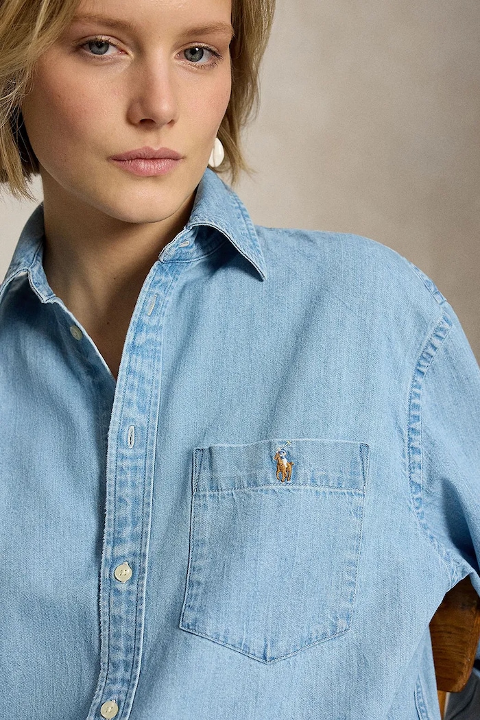 Polo Ralph Lauren koszula damska jeansowa niebieski 211B17139