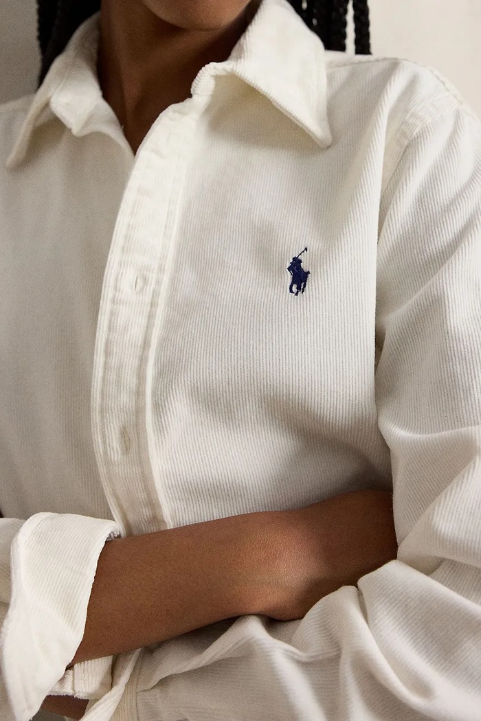 Odzież Polo Ralph Lauren Koszula damska bawełniana 211A93203 beżowy