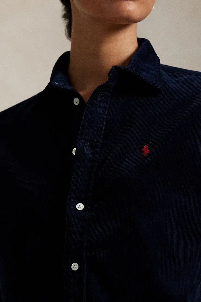 Polo Ralph Lauren koszula damska bawełniana granatowy 211A93203