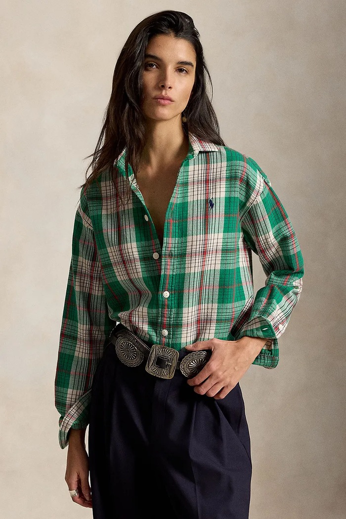 Polo Ralph Lauren koszula damska bawełniana zielony 211971515
