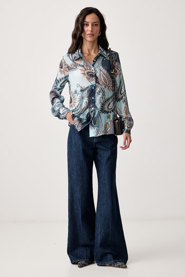 Guess Koszula damska CLOUIS W6YH68.W3212 niebieski AW26