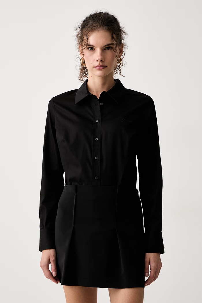 Guess Koszula damska bawełniana z elastanem NEW CATE czarny W6YH10.W2752