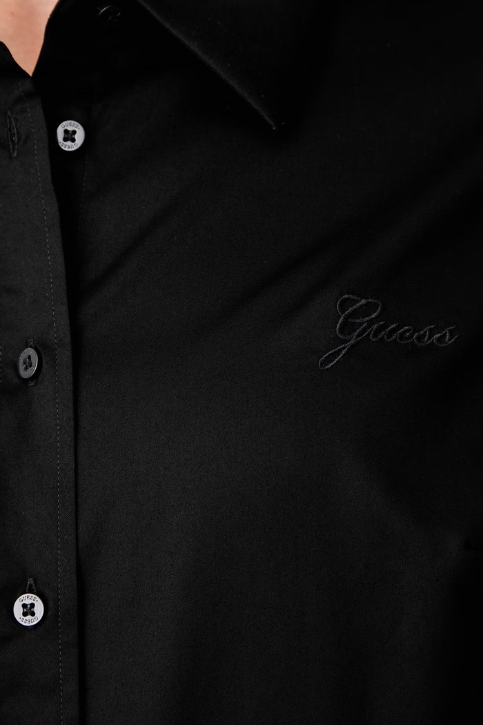 Koszula damska bawełniana z elastanem NEW CATE Guess czarny W6YH10.W2752