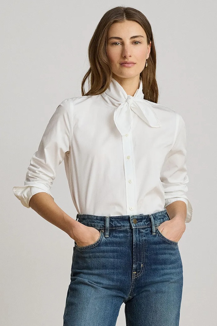 Lauren Ralph Lauren рубашка для женщин из хлопка белый 200P13874