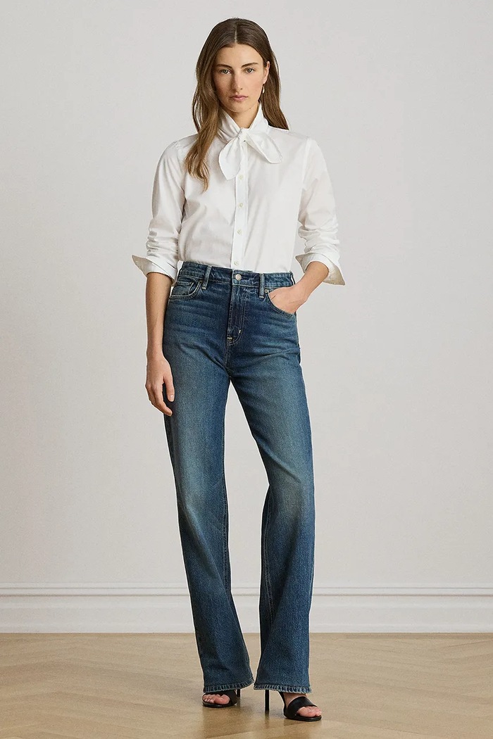 Одежда Lauren Ralph Lauren рубашка для женщин из хлопка 200P13874 белый