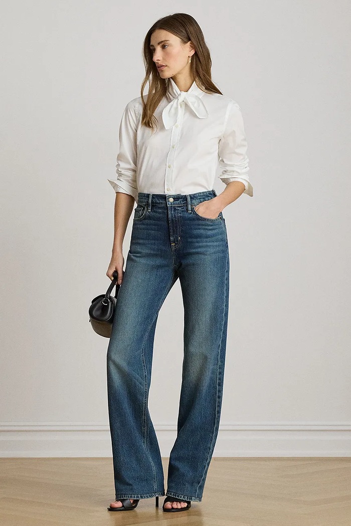 Lauren Ralph Lauren рубашка для женщин из хлопка 200P13874 белый