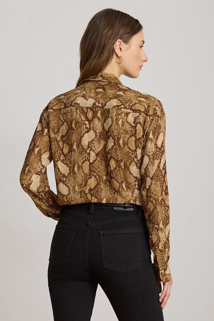 Lauren Ralph Lauren koszula damska 200P14028 brązowy AW26