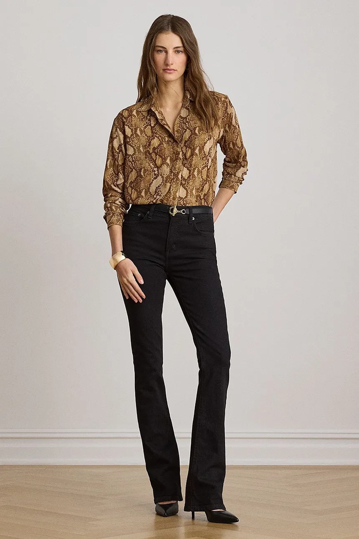 Lauren Ralph Lauren koszula damska 200P14028 brązowy