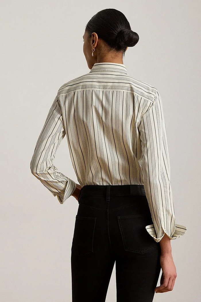 Lauren Ralph Lauren koszula damska bawełniana 200P13720 beżowy AW26