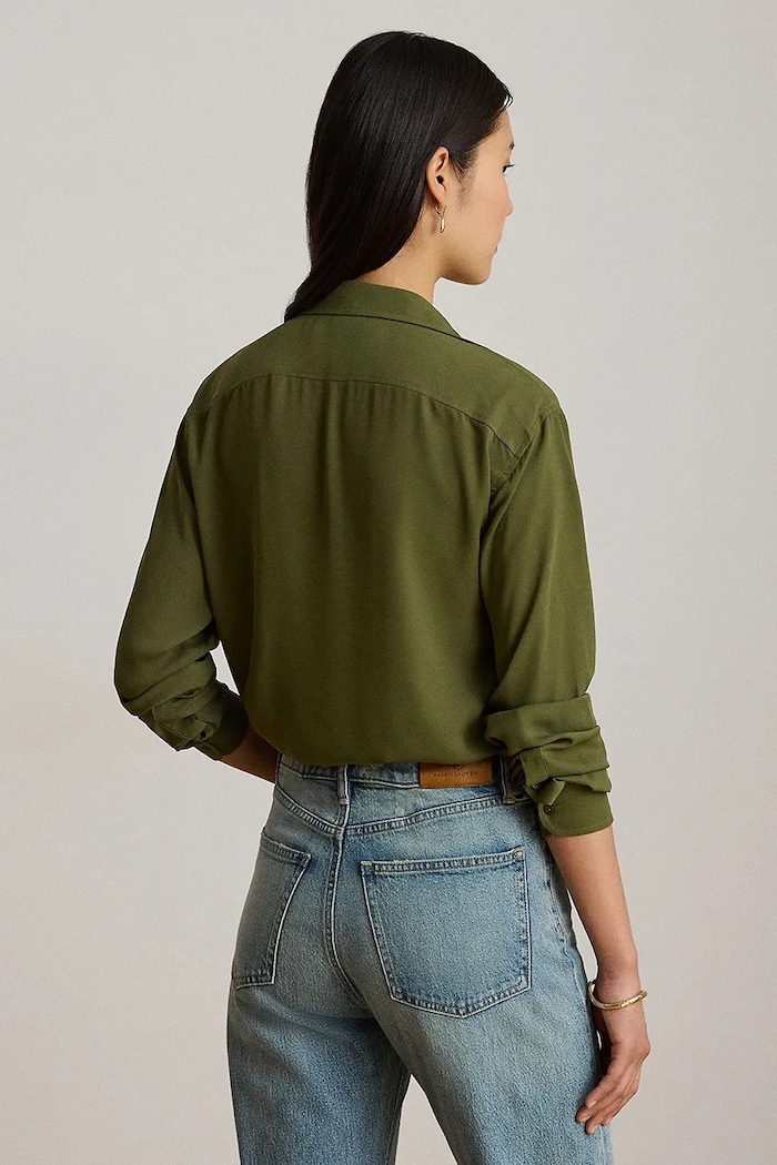 Lauren Ralph Lauren koszula damska 200P10130 zielony AW26