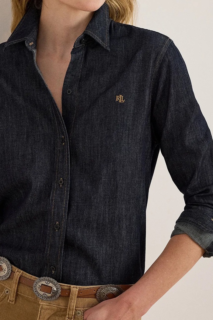Lauren Ralph Lauren koszula damska jeansowa czarny 200B20825
