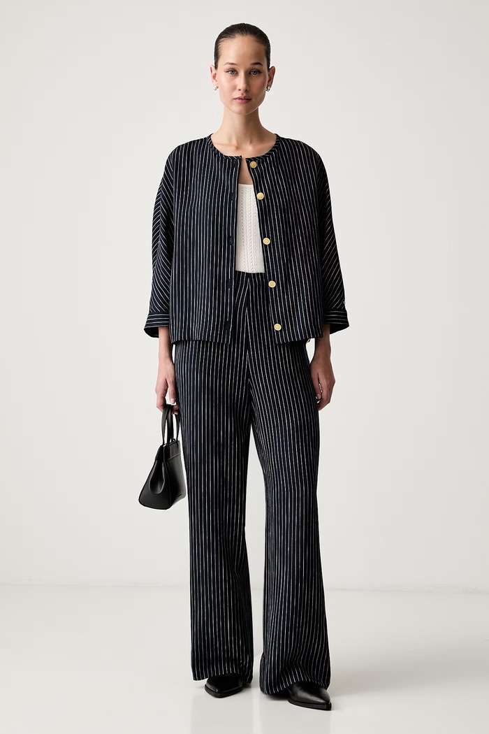 Tommy Hilfiger košile dámská s lyocellem WW0WW51060 námořnická modř AW26