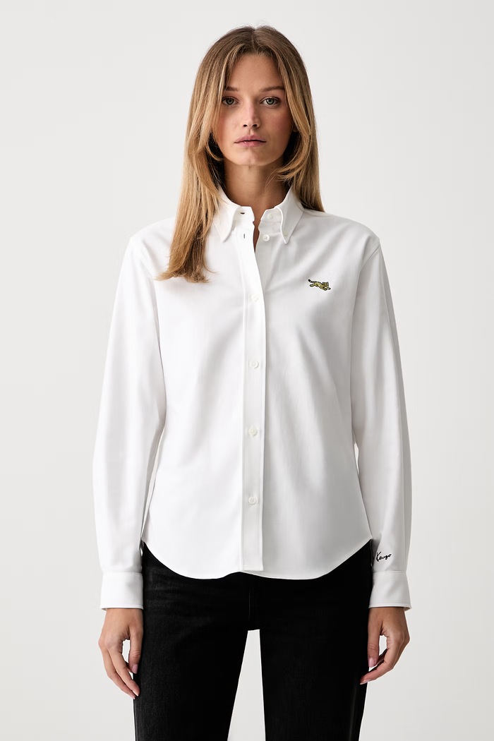 Kenzo koszula damska bawełniana biały FG62CH2559LO