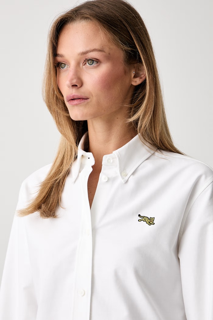 Kenzo koszula damska bawełniana biały FG62CH2559LO