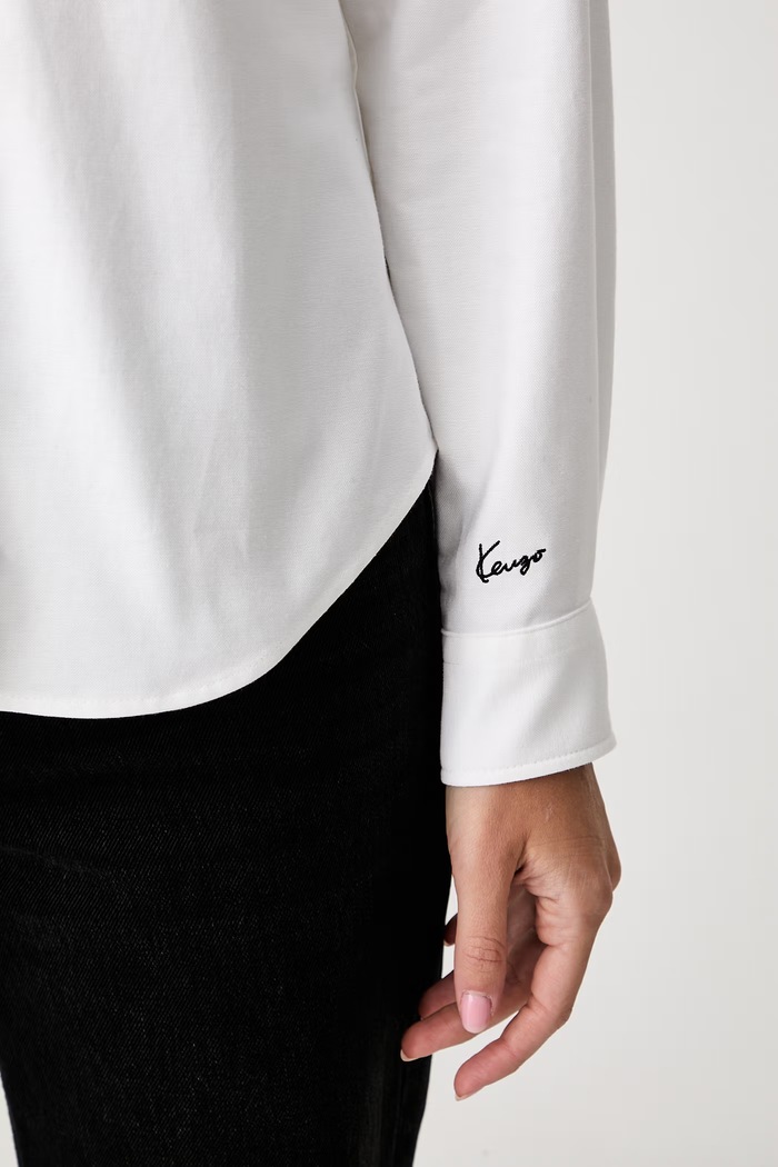 Kenzo koszula damska bawełniana FG62CH2559LO biały