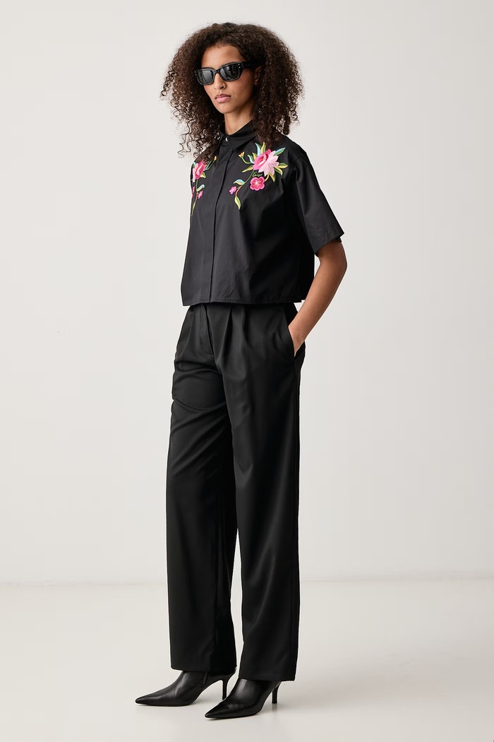 Kenzo Koszula damska bawełniana FG62CH3029L2 czarny AW26
