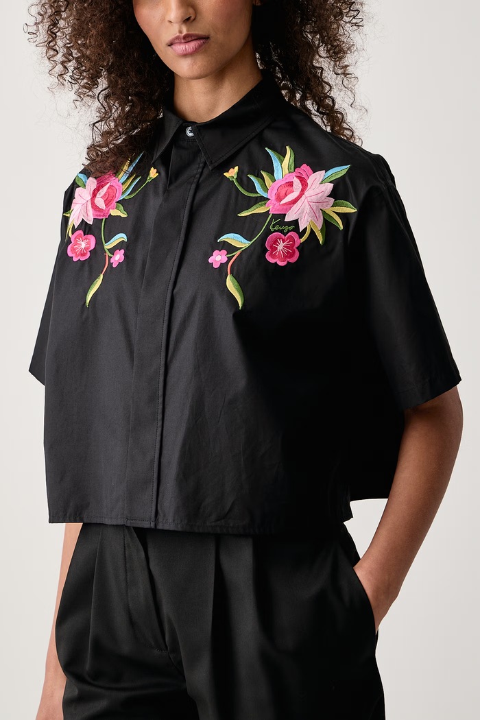 Сорочка жіноча бавовняна Kenzo FG62CH3029L2 чорний