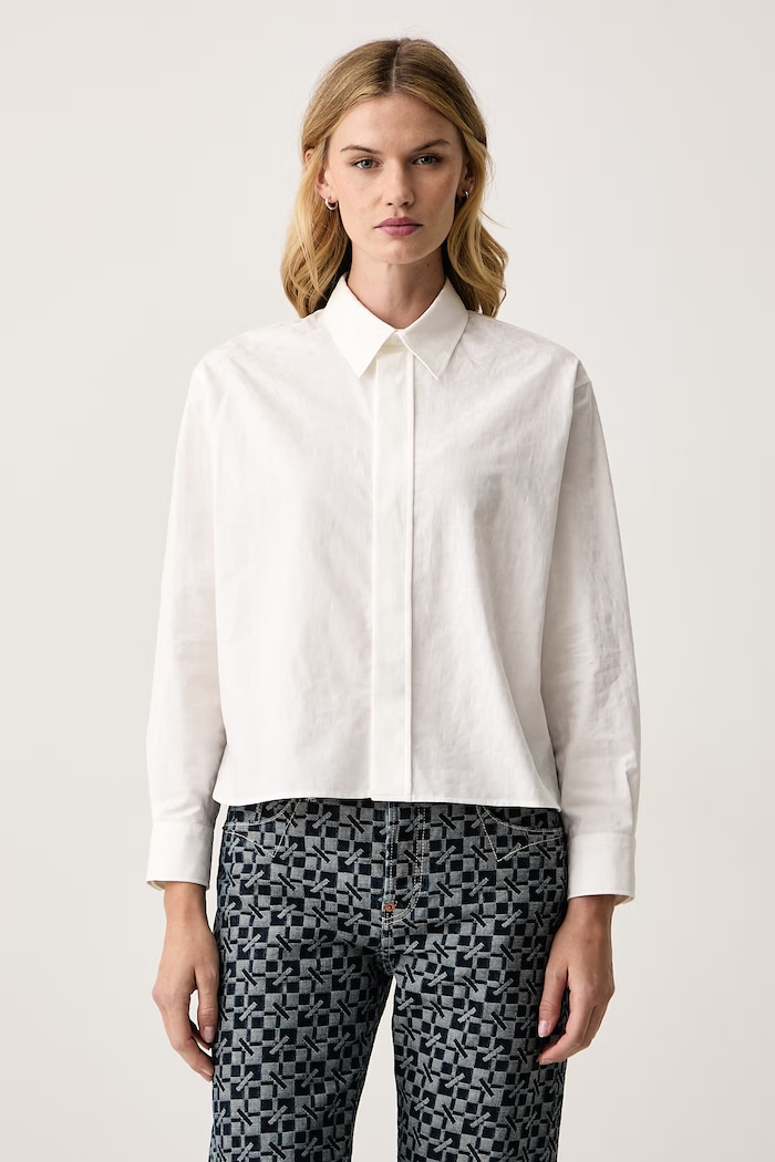 Kenzo Koszula damska bawełniana biały FG62CH2959IA