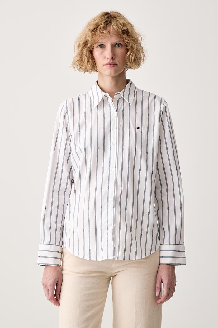 Tommy Hilfiger Koszula damska bawełniana biały WW0WW51155