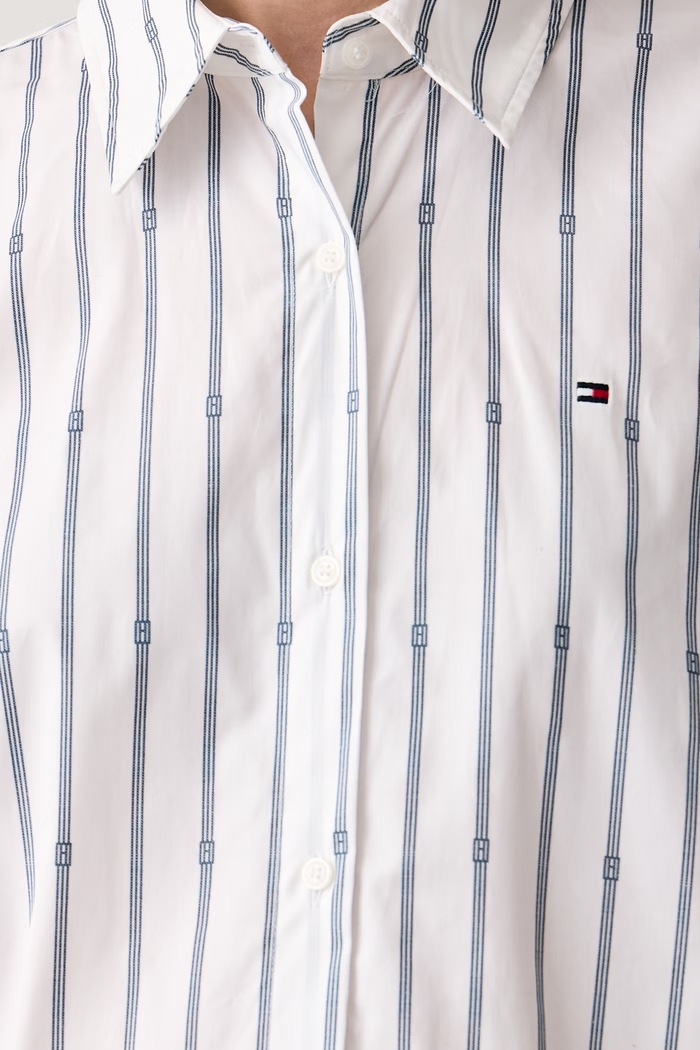 Koszula damska bawełniana Tommy Hilfiger biały WW0WW51155