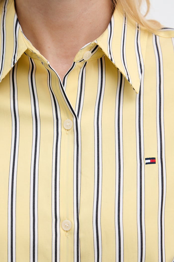 Tommy Hilfiger koszula damska bawełniana WW0WW51155 żółty