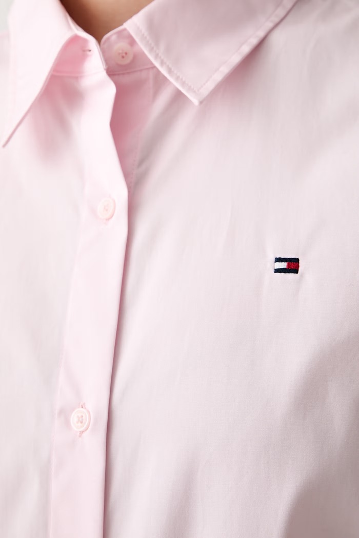 Tommy Hilfiger košile dámská bavlněná WW0WW51155 růžová