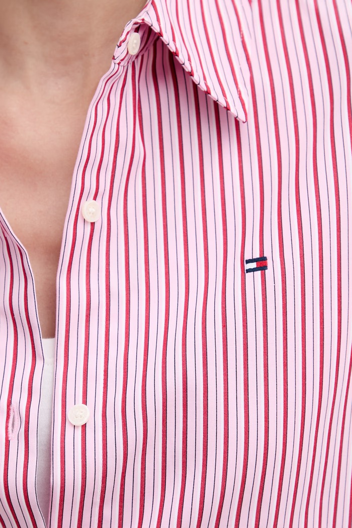 Tommy Hilfiger koszula damska bawełniana WW0WW51155 różowy