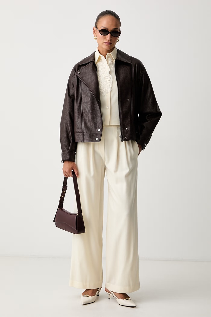 Ermanno Scervino LIFE koszula damska z wełną merino D494K601YBM beżowy AW26