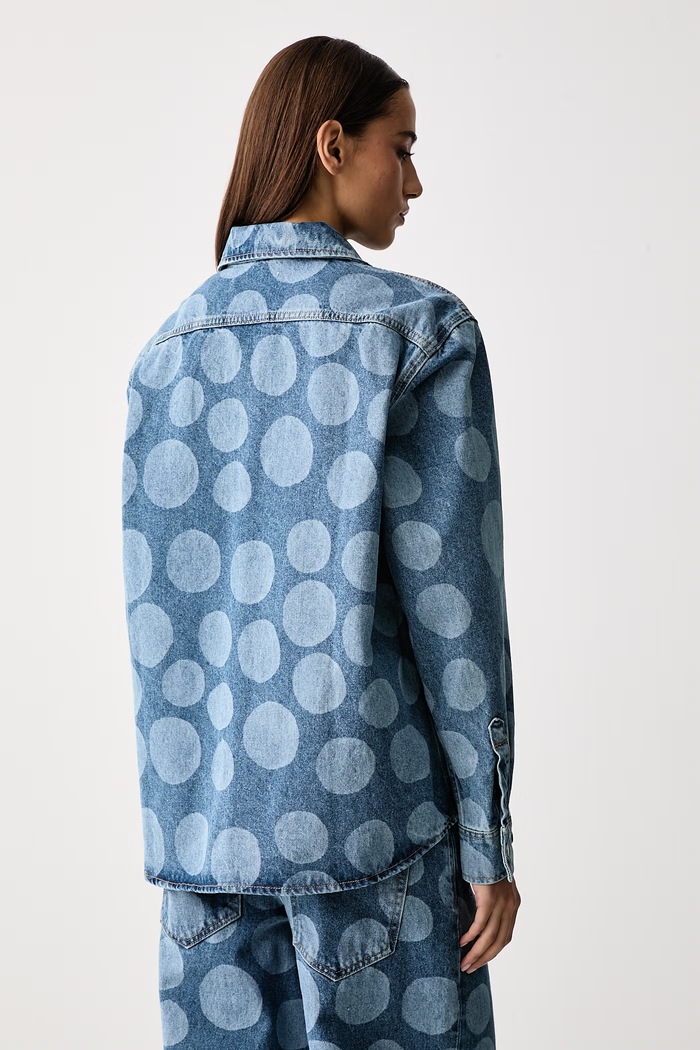 Odjeća Marimekko Košulja za žene traper 096036 plava