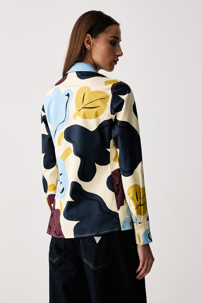 Odzież Marimekko Koszula damska z bawełną 096013 beżowy