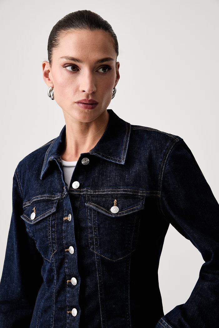 Calvin Klein Jeans košulja za žene traper mornarsko plava LV047G749G