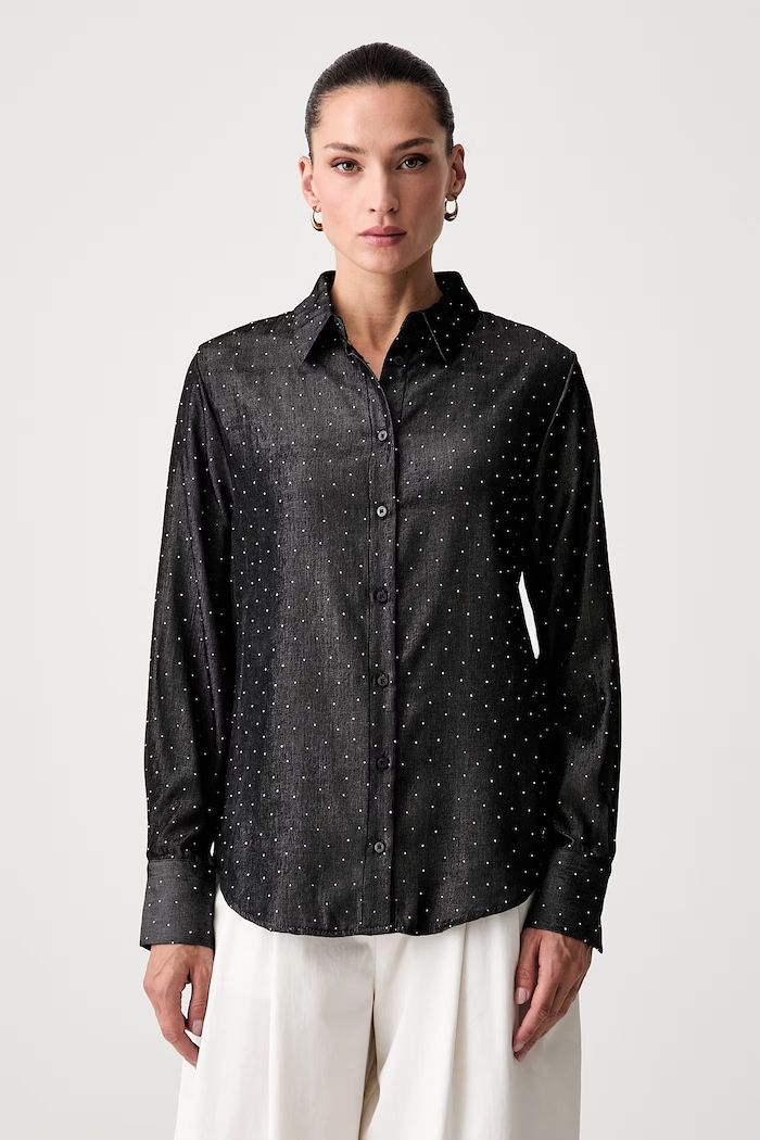 Guess рубашка для женщин LUCIA чёрный W6YH26.W2948