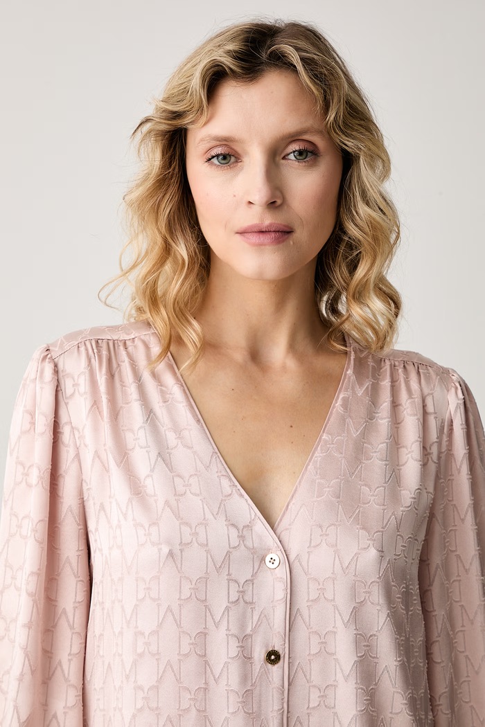 Marciano by Guess πουκάμισο γυναικείο με βισκόζη HADIL ροζ G6YH17.W3248