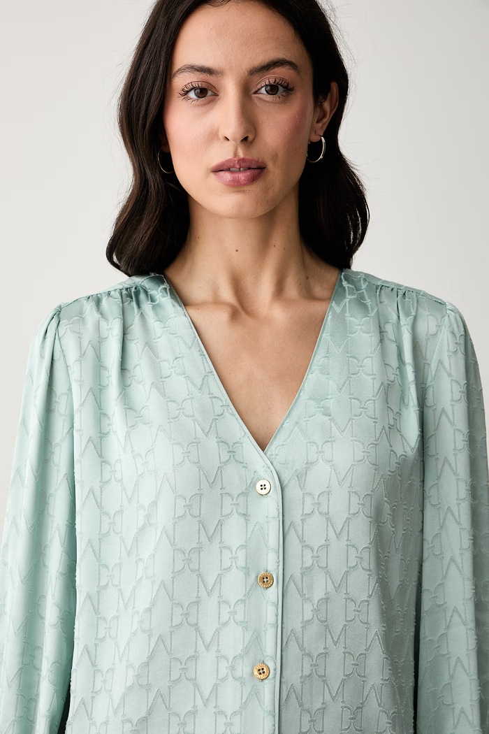 Marciano by Guess koszula damska z wiskozą HADIL turkusowy G6YH17.W3248