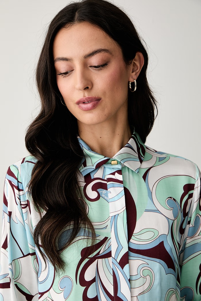 Marciano by Guess camicia da donna in viscosa MELISSA blu G6YH09.W3667