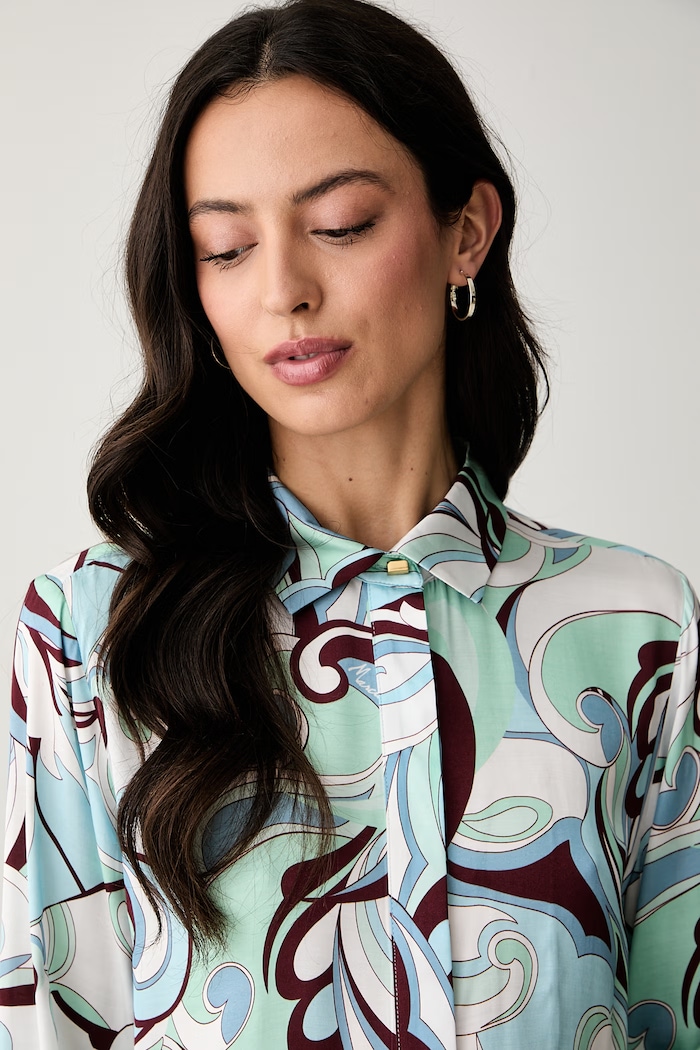 Marciano by Guess camicia da donna in viscosa MELISSA blu G6YH09.W3667