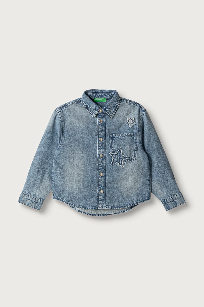 United Colors of Benetton Košulja za djecu traper plava 59K4CQ04Q.G.Reproposal