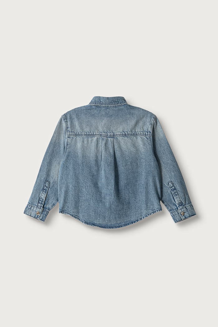 United Colors of Benetton Košulja za djecu traper 59K4CQ04Q.G.Reproposal plava AW26