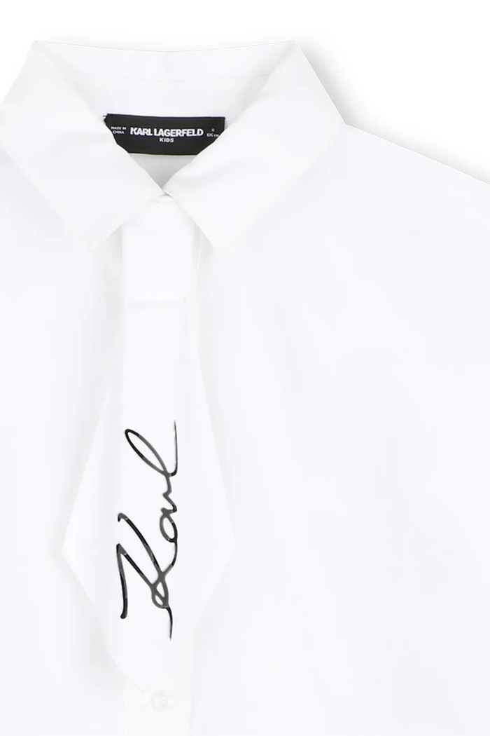 Риза за деца от памук Karl Lagerfeld бял Z31316.114.150