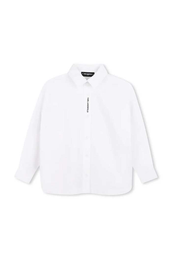 Момиче Karl Lagerfeld Риза за деца от памук Z31316.156.162 бял