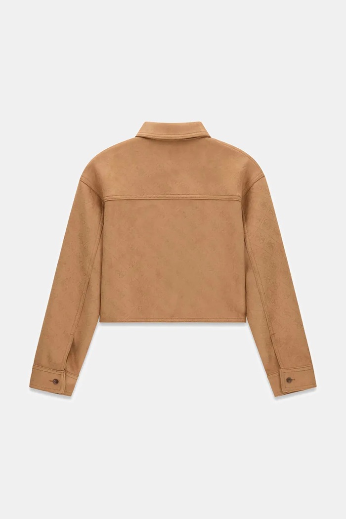 Guess Koszula dziecięca bawełniana z elastanem J6BH04.W3952.9BY2 brązowy AW26