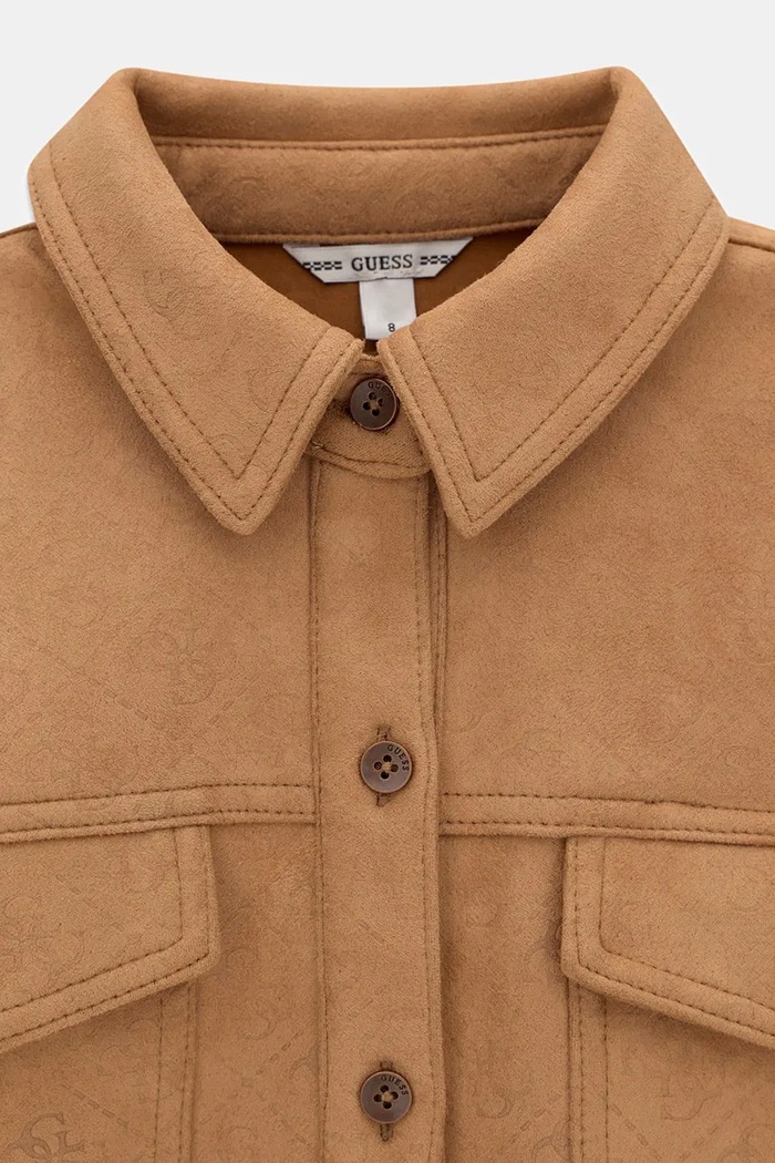 Dziewczynka Guess Koszula dziecięca bawełniana z elastanem J6BH04.W3952.9BY2 brązowy