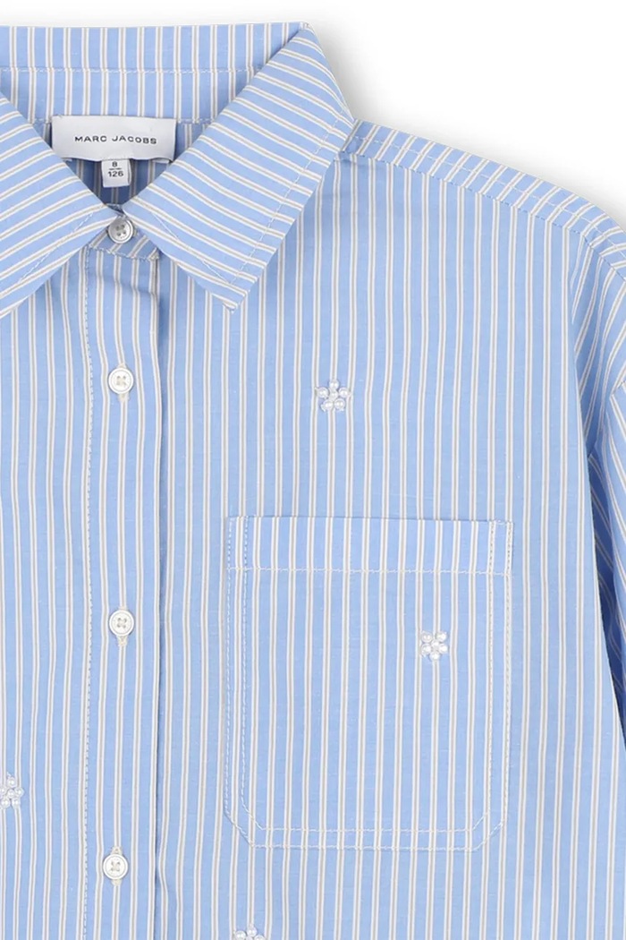 Dziewczynka MARC JACOBS Koszula dziecięca bawełniana W61017.156 niebieski