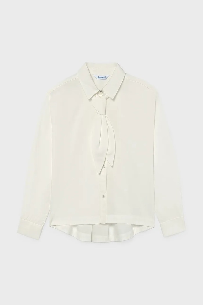 Mayoral Bluza za djecu od pamuka bijela 7120.8F.Junior.9BY2
