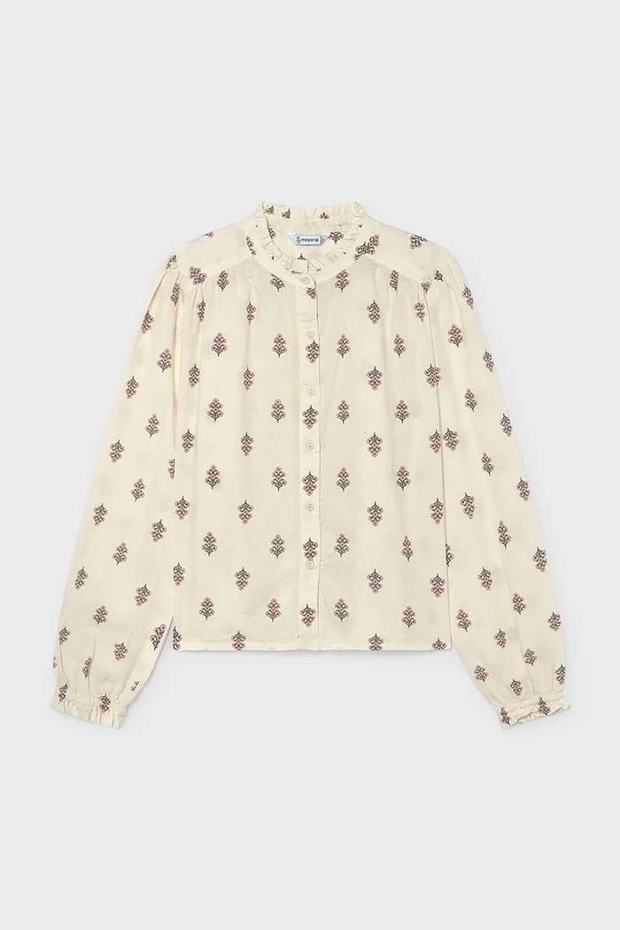 Mayoral Bluza za djecu od pamuka 7118.8A.Junior.9BY2 bež AW26